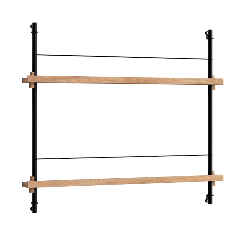 Magazine Hylle 73x85 cm, Eik/Sort