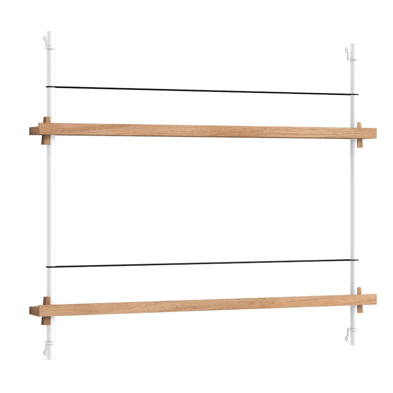 Magazine Hylle 73x85 cm, Eik/Hvit