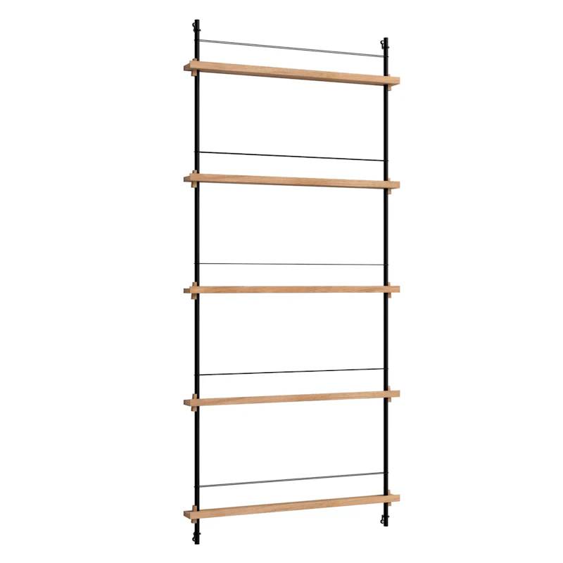 Magazine Hylle 85x188 cm, Oak/Sort