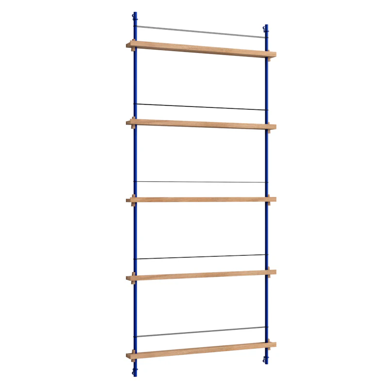 Magazine Hylle 85x188 cm, Eik/Dypblå