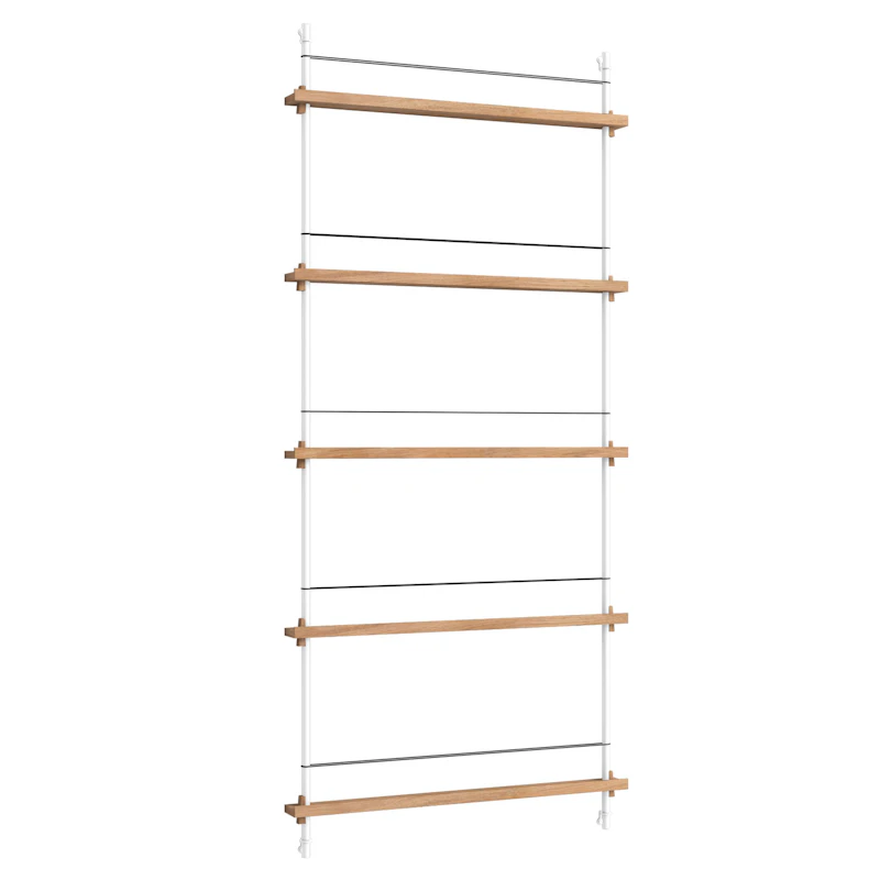 Magazine Hylle 85x188 cm, Eik/Hvit