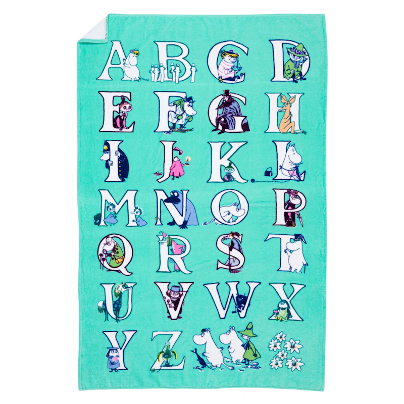 Moomin Badehåndkle Alfabetet 85x150 cm