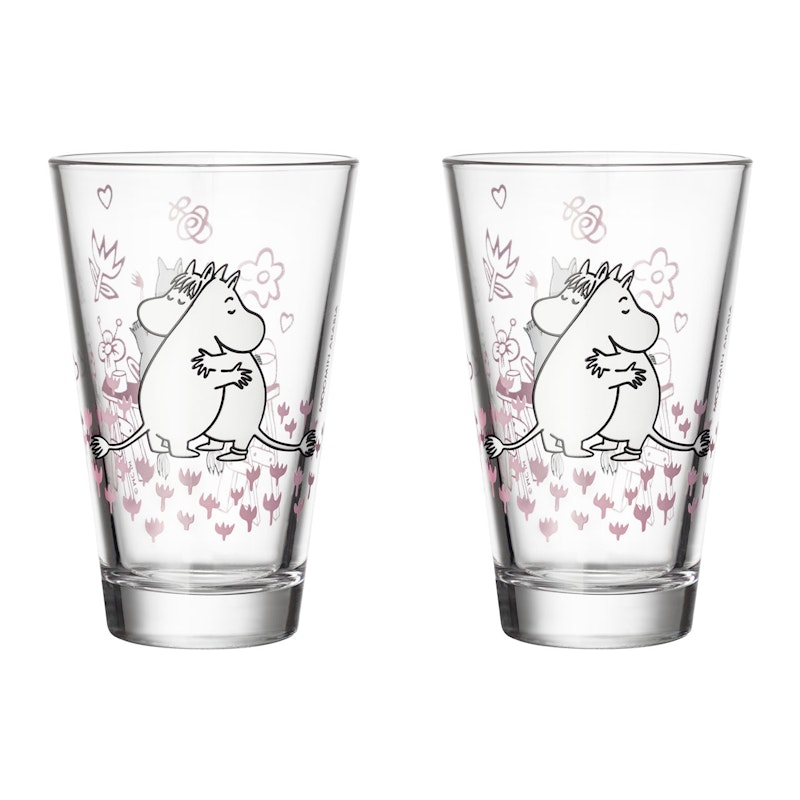 Moomin Glass 2-pk Love 30