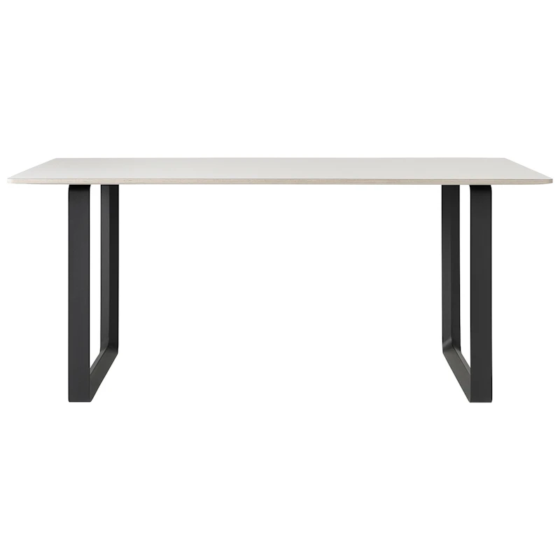 70/70 Bord 85x170 cm, Linoleum Grå / Sort