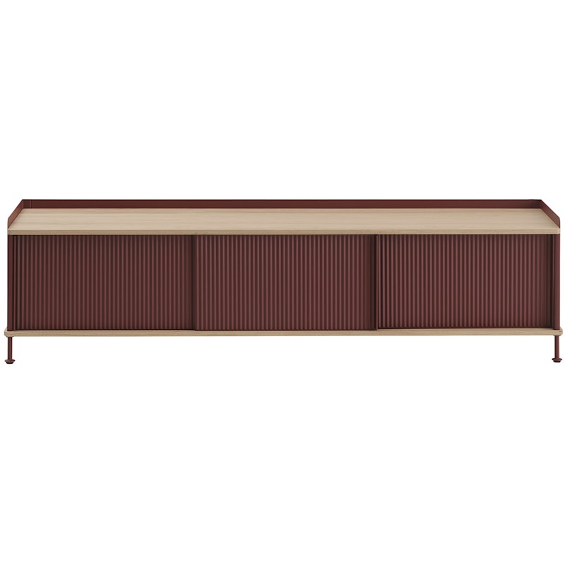 Enfold Skjenk 45x186 cm, Oljet Eik / Deep Red