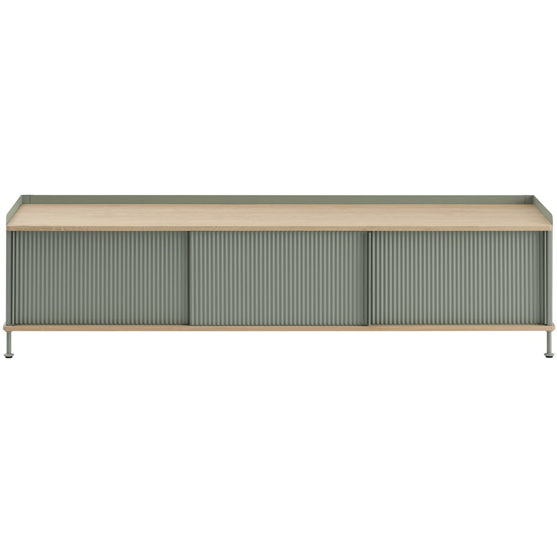 Enfold Skjenk 45x186 cm, Oljet Eik / Dusty Green