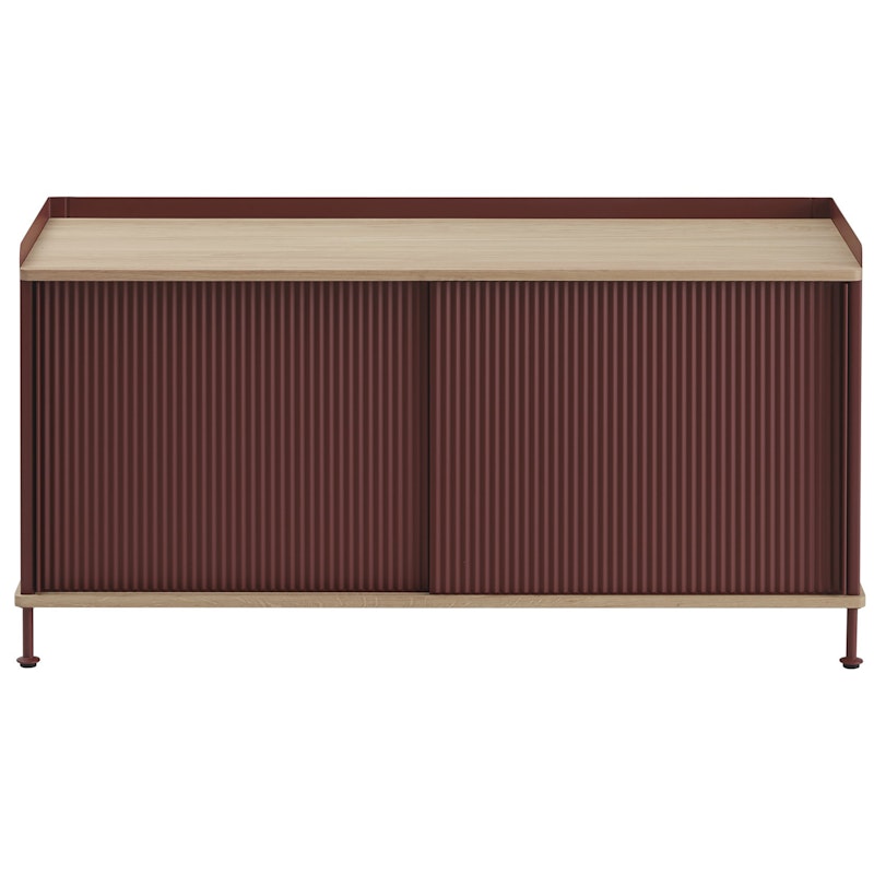 Enfold Skjenk 45x124 cm, Oljet Eik / Deep Red