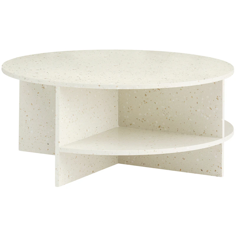 Halves Salongbord 85 cm, Off-white Terrazzo