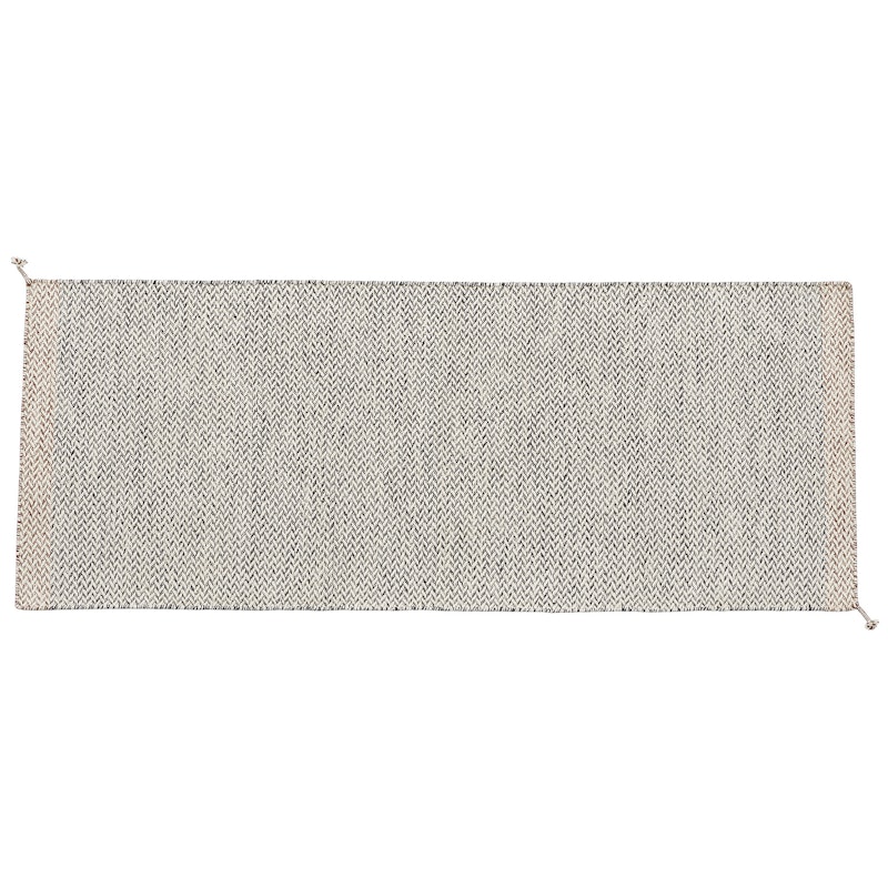 Ply Teppe Resirkulert Polyester Sort / Hvit, 80x200 cm