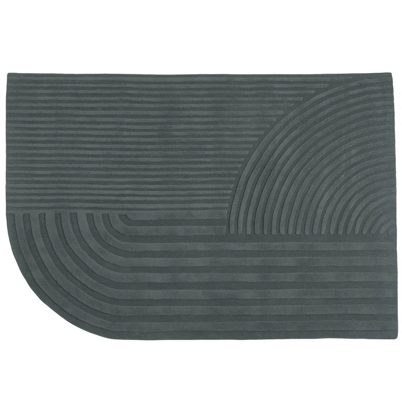 Relevo Ullteppe 170x240 cm, Mørkegrønn