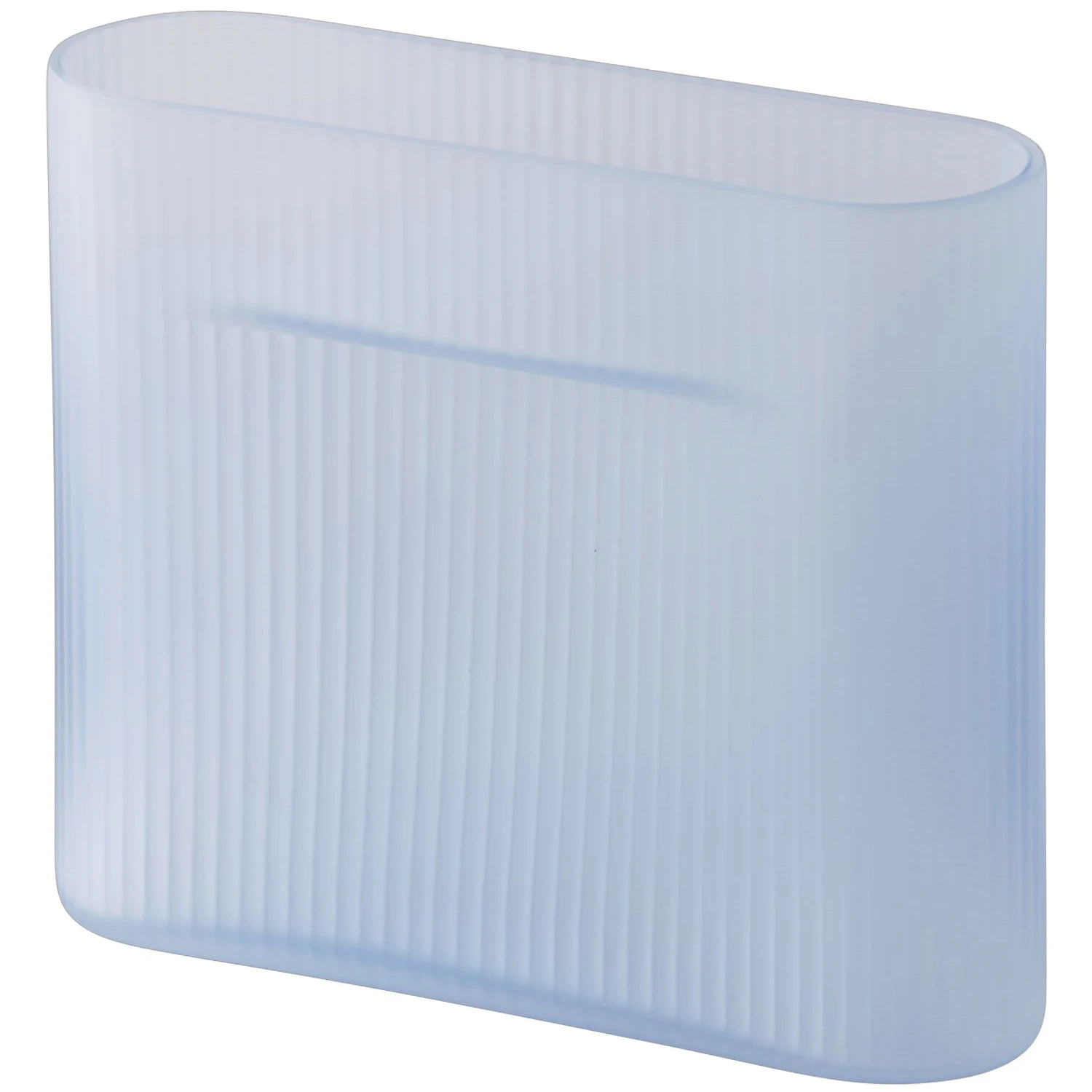 Ridge Vase Frostet Glass 16,5 cm, Lysebl&aring;