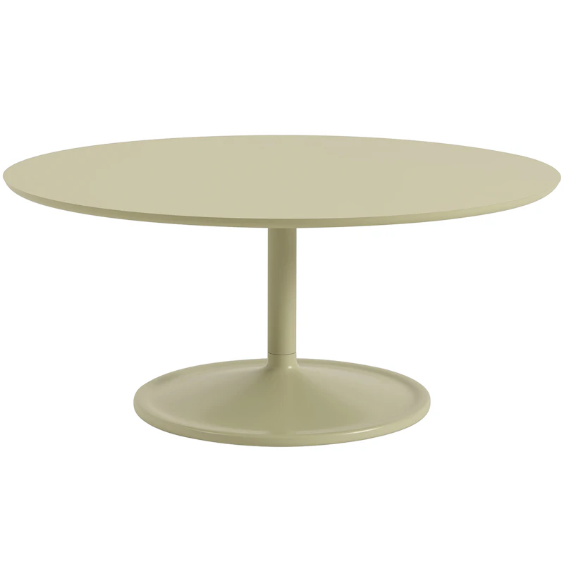 Soft Salongbord, Laminert Ø95 cm, Laminat Beige Green