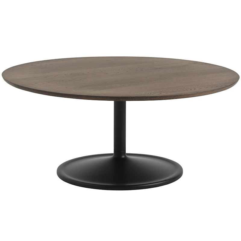 Soft Salongbord Ø95 cm, Mørkoljet Eik / Sort