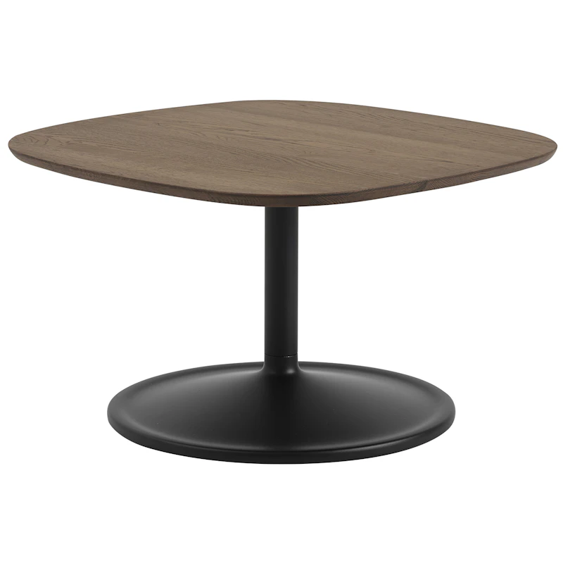 Soft Salongbord 70x70 cm, Mørkoljet Eik / Sort