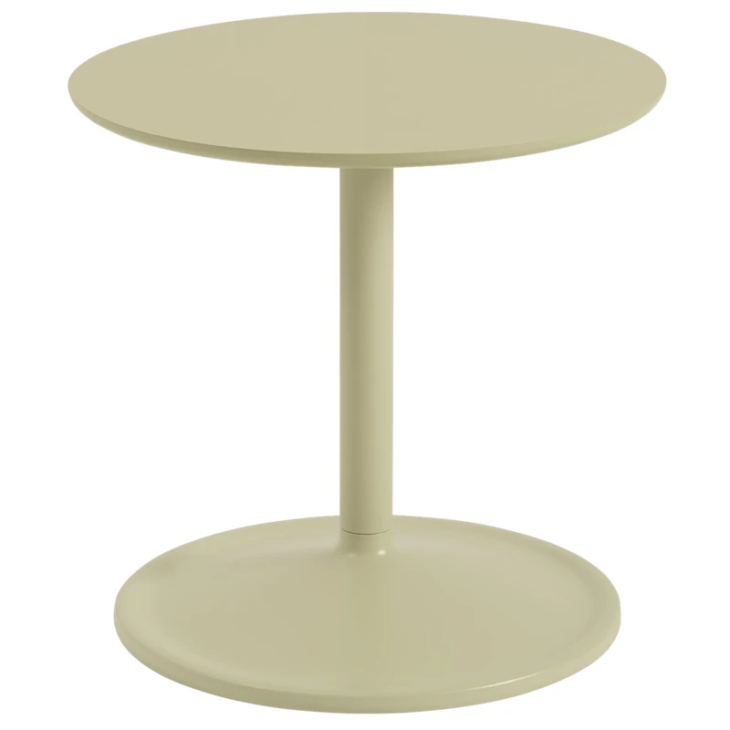Soft Sidebord Ø41x40 cm, Laminat Beige Green