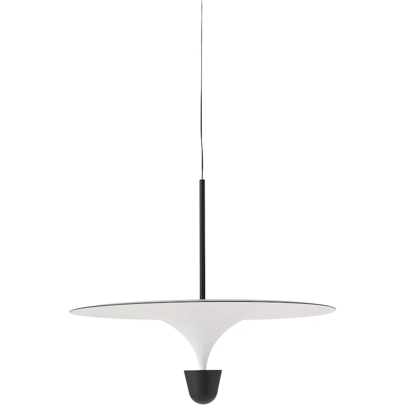 Kantarell Pendel 60 cm, Sort / Hvit