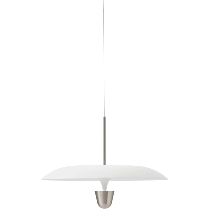 Kantarell Pendel 55 cm, Aluminium / Hvit