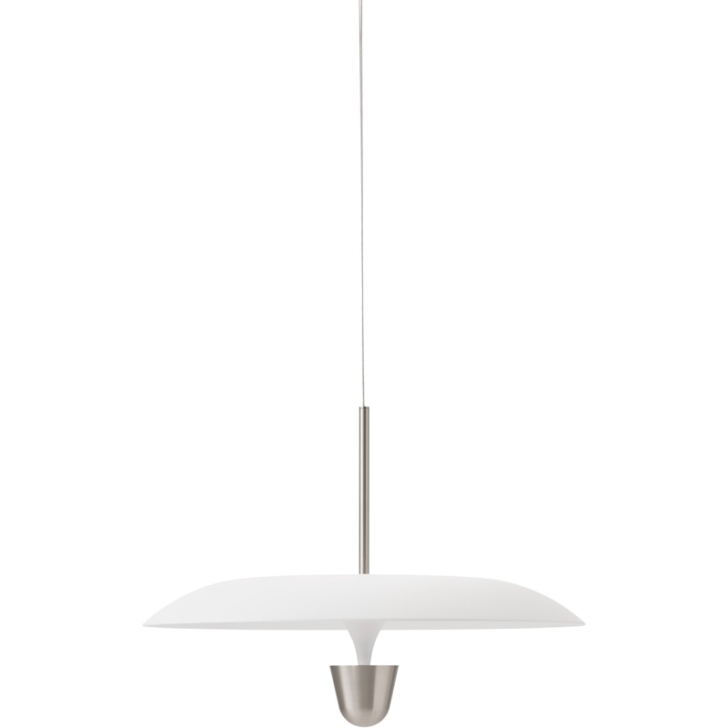 Kantarell Pendel 55 cm, Aluminium / Hvit