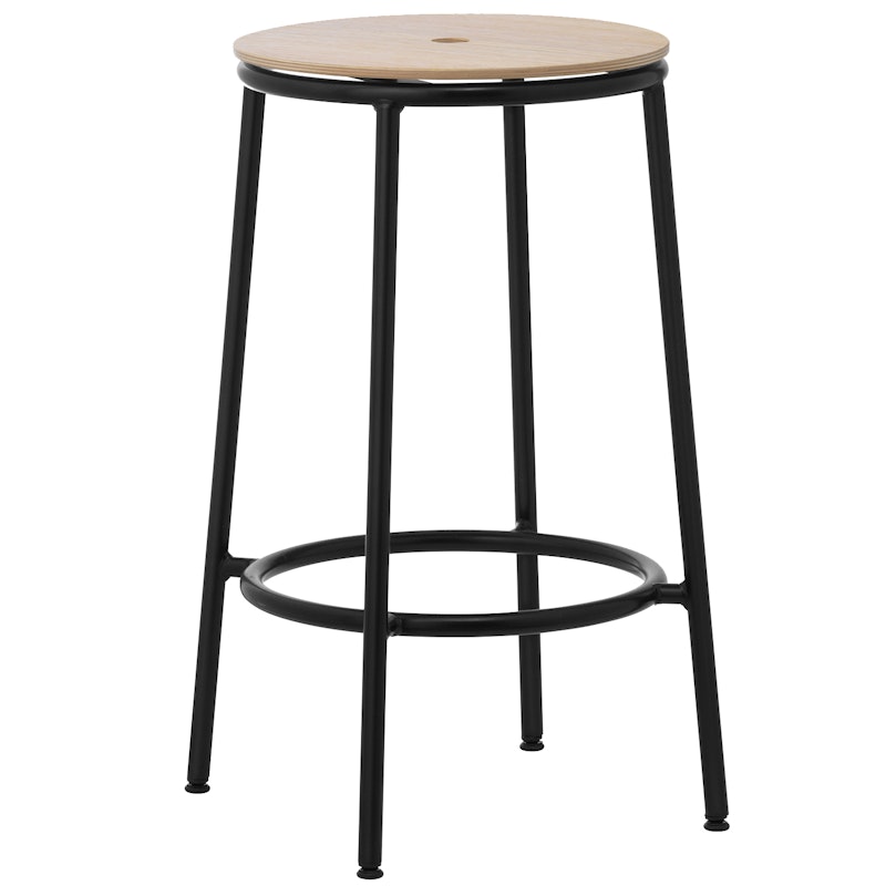 Circa Barstool 65 cm Black Steel Barstol Eik