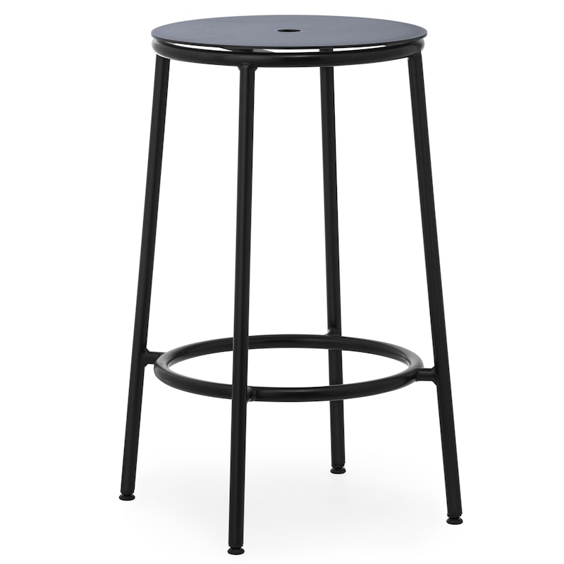 Circa Barstool 65 cm Black Steel Barstol Svart