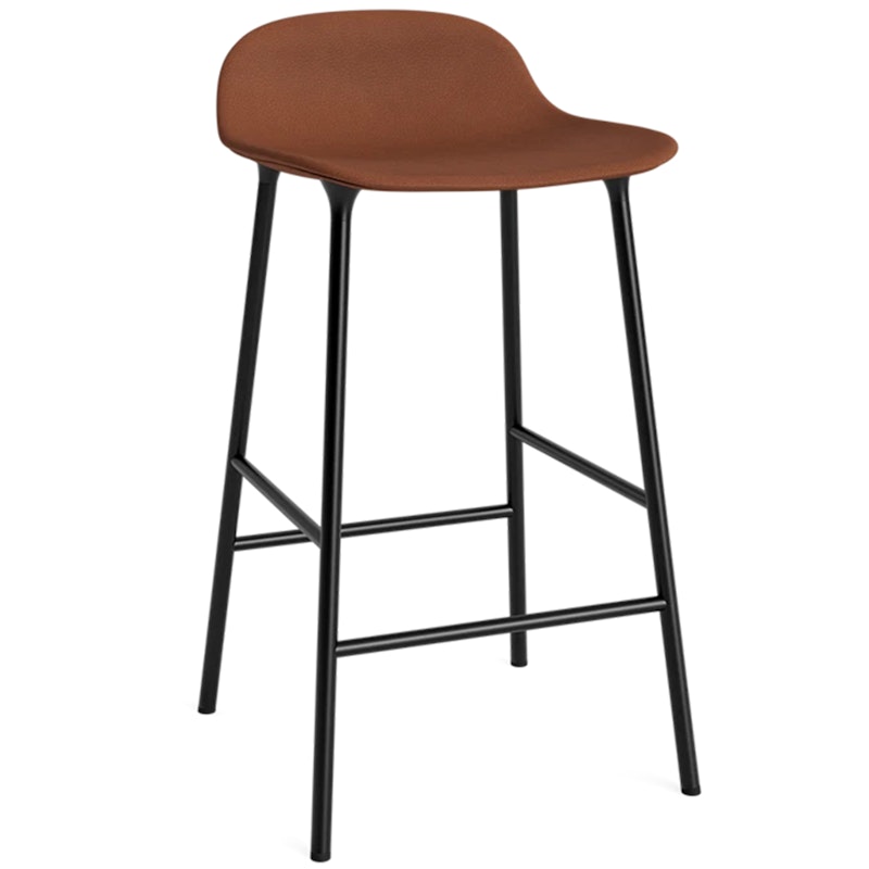 Form Barstol 65 cm, Brandy / Sort Stål