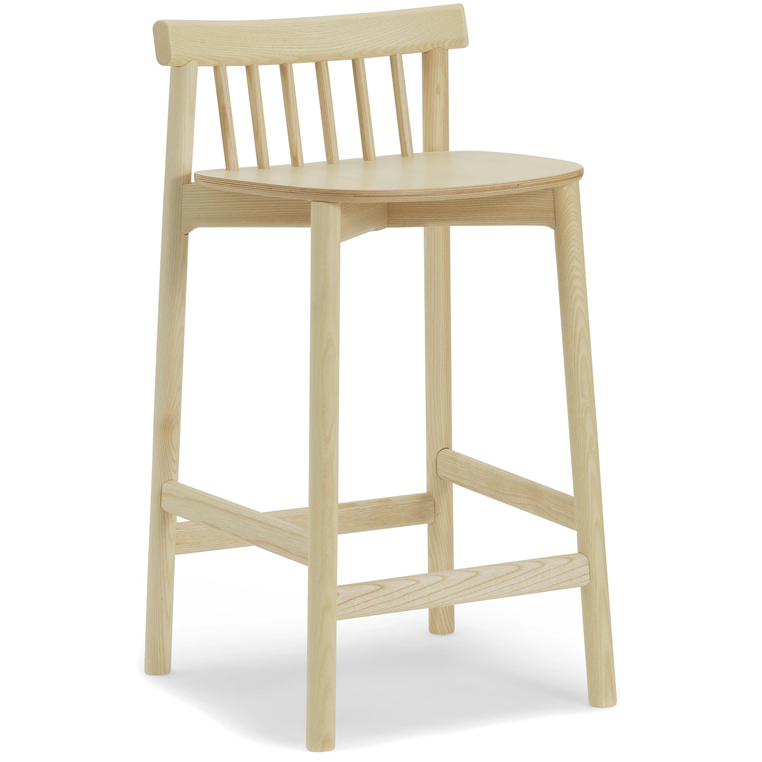 Pind Barstol 65 cm, Klarlakkert Ask fra Normann Copenhagen | Rum21.no