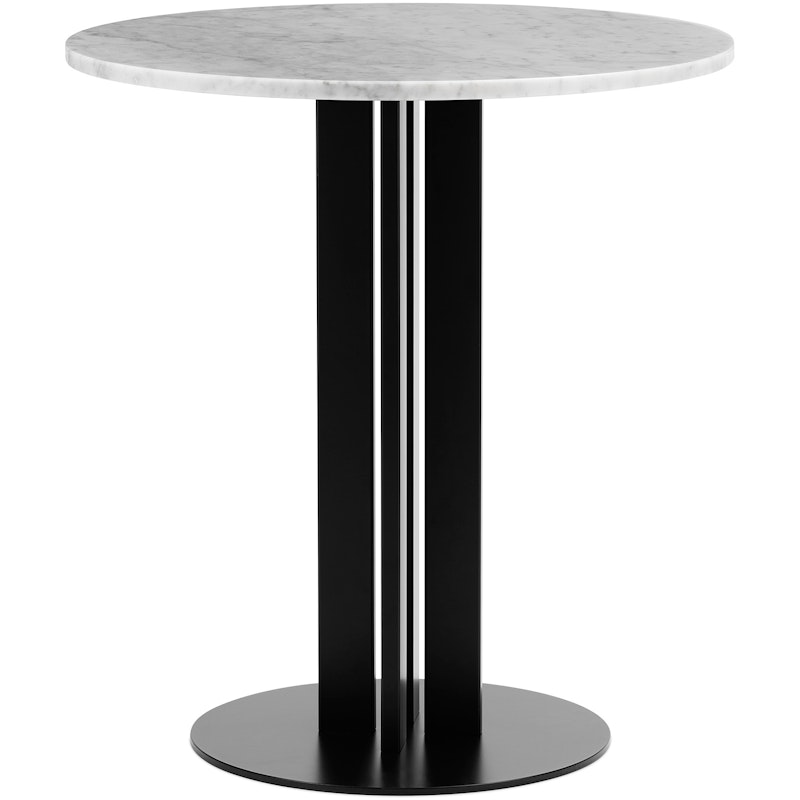 Scala Café Table H75 Ø60 cm Oak Bistrobord, Laget av marmor 70 cm Hvit