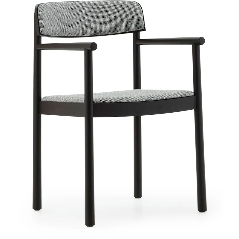 Timb Stol Med Armlene, Sort / Hallingdal 166