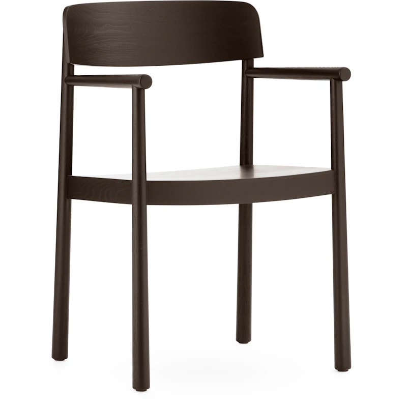 Timb Stol Med Armlene, Brun