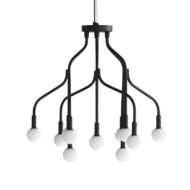 Vekst Taklampe Sort, Ø62 cm