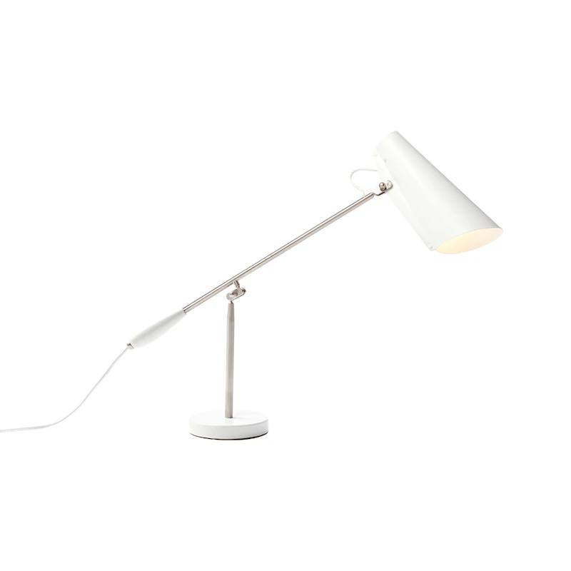 Birdy Bordlampe, Hvit / Metallic