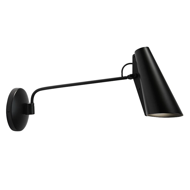 Birdy Swing Vegglampe, Sort