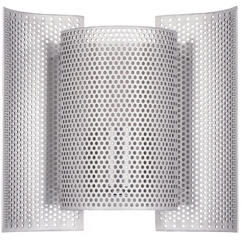 Butterfly Vegglampe Perforert, Brushed Aluminium
