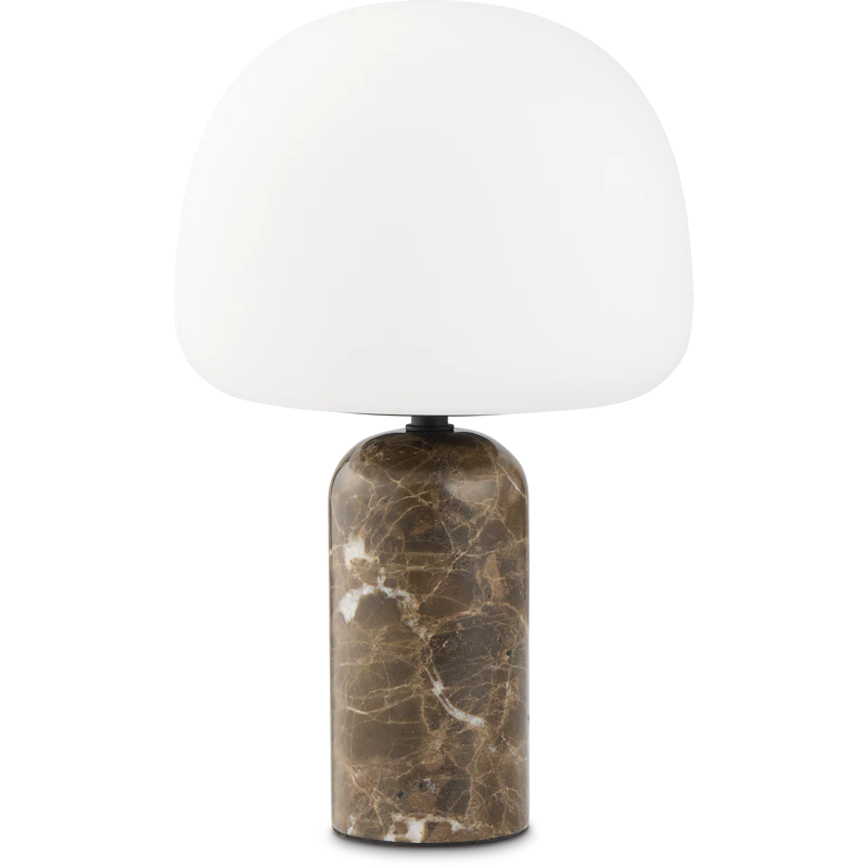 Kin Bordlampe Brunt Marmor 33 cm