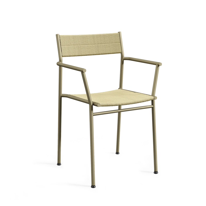Vev Spisestol Med Armlener Grey Beige/Natural