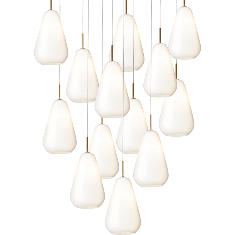 Anoli 13 Lysekrone, Nordic Gold / Opal