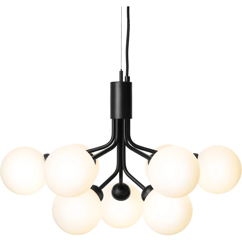 Apiales 9 Lysekrone, Satin Black / Opal