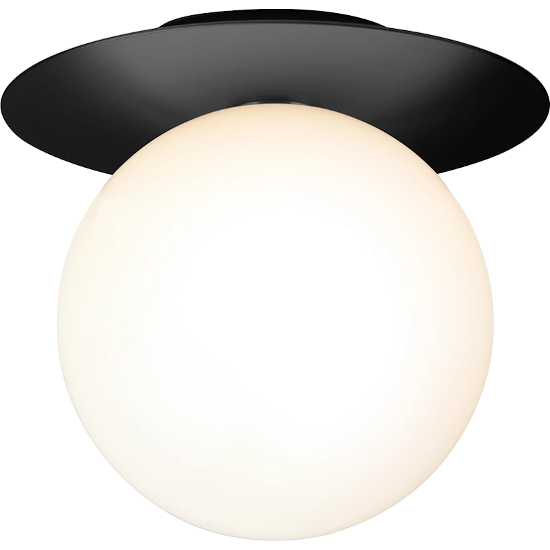 Liila 1 Vegg-/Taklampe 255 mm, Svart / Opal