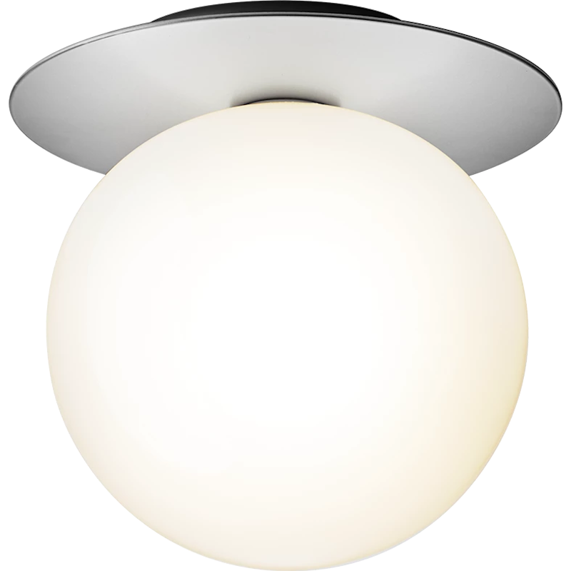 Liila 1 Vegg-/Taklampe 255 mm, Light Silver / Opal