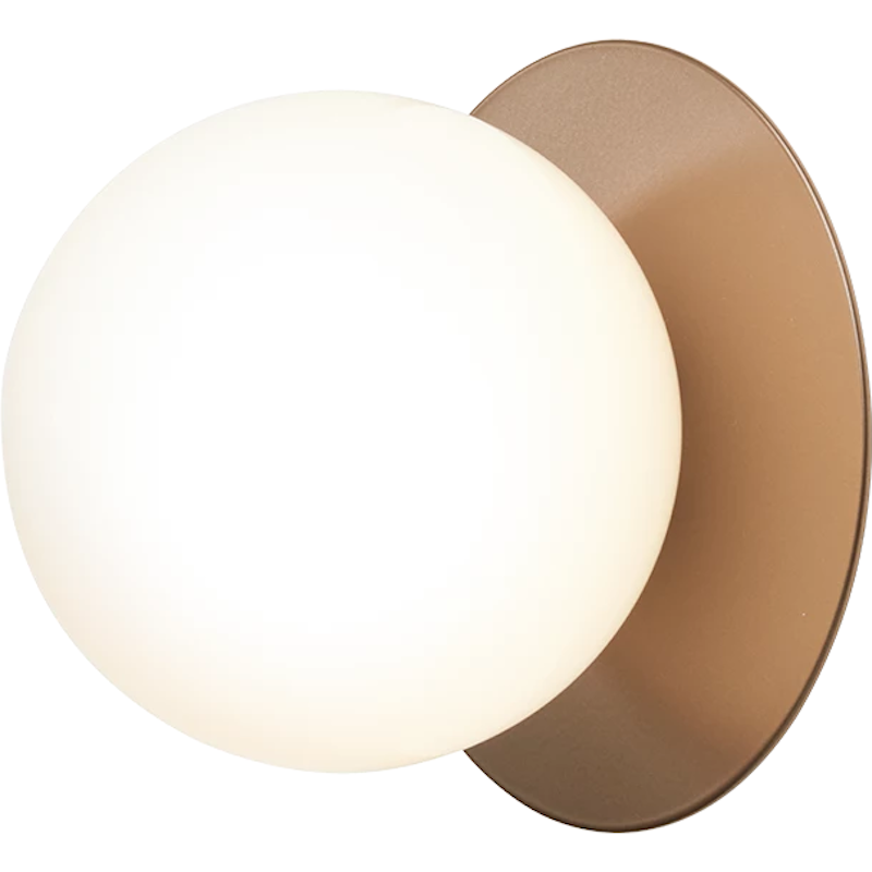 Liila 1 Vegg-/Taklampe 165 mm, Mørk Bronse / Opal