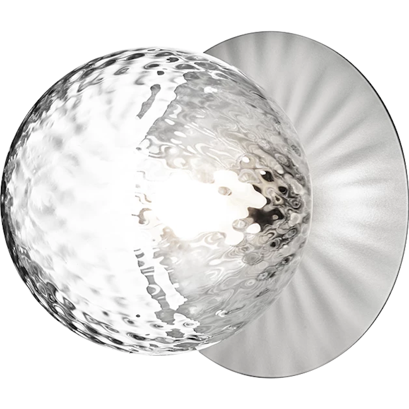 Liila 1 Vegg-/Taklampe 165 mm, Light Silver / Klar