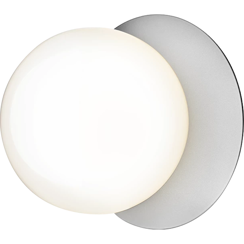 Liila 1 Vegg-/Taklampe 165 mm, Light Silver / Opal