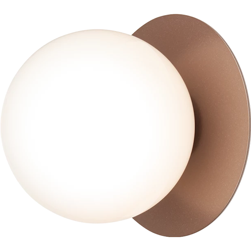 Liila 1 Vegg-/Taklampe Utendørs 165 mm, Mørk Bronse / Opal