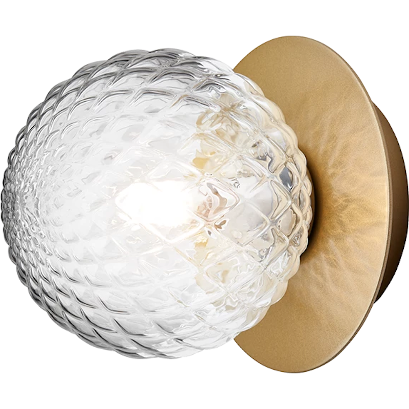 Liila 1 Vegg-/Taklampe 140 mm, Nordic Gold / Klar