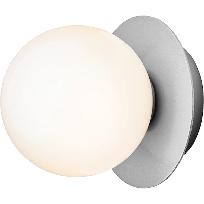 Liila 1 Vegg-/Taklampe 140 mm, Light Silver / Opal