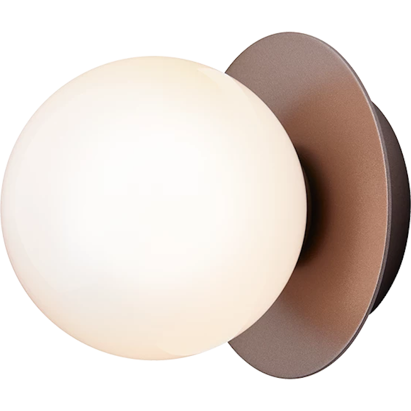 Liila 1 Vegg-/Taklampe 140 mm, Mørk Bronse / Opal