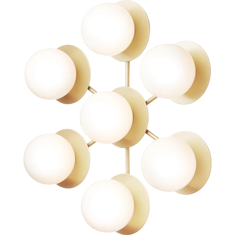 Liila Star Vegg-/Taklampe, Nordic Gold / Opal