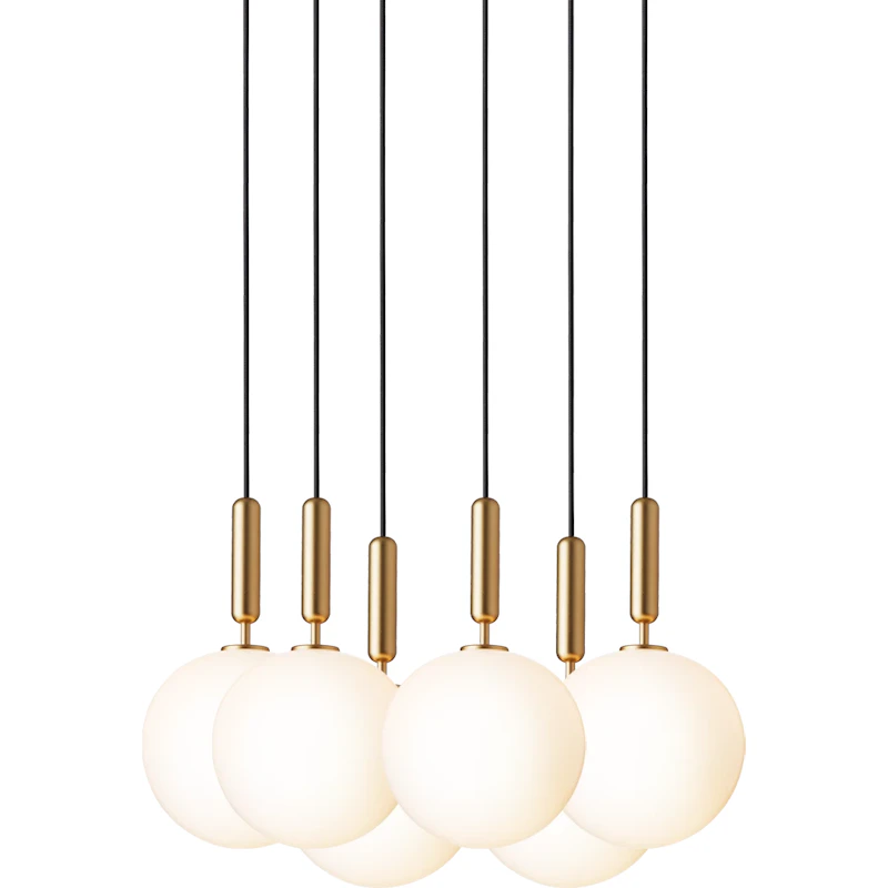 Miira 6 Lysekrone 470 mm, Messing / Opal