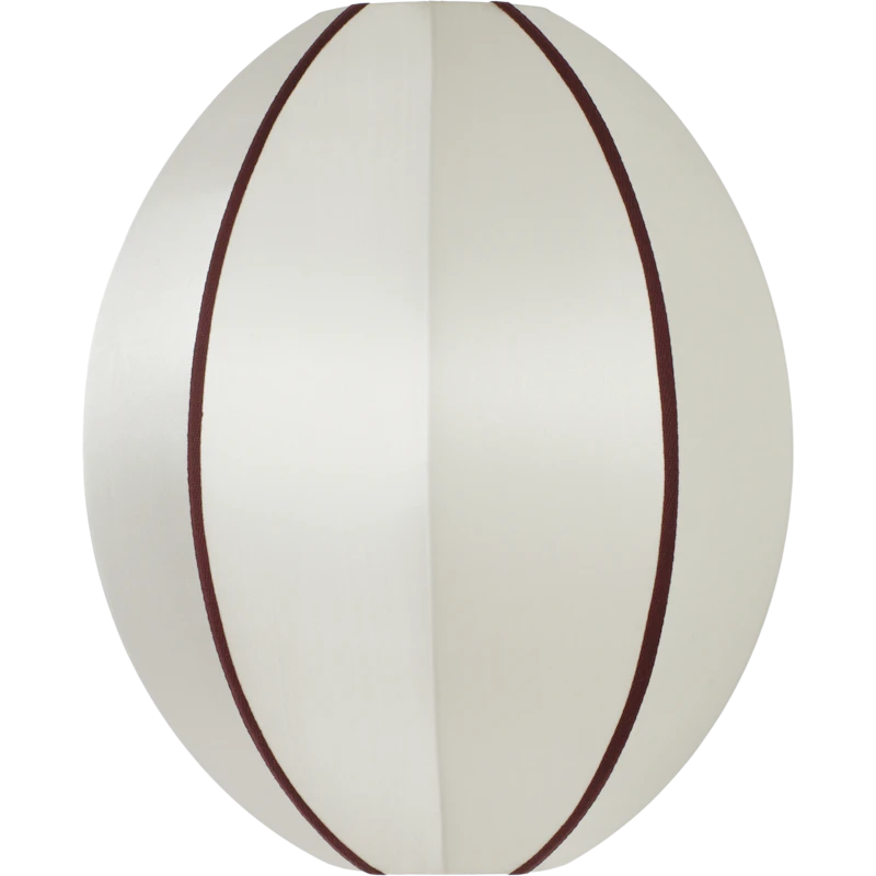 Indochina Lampeskjerm Oval Liten, Off-White / Bordeaux