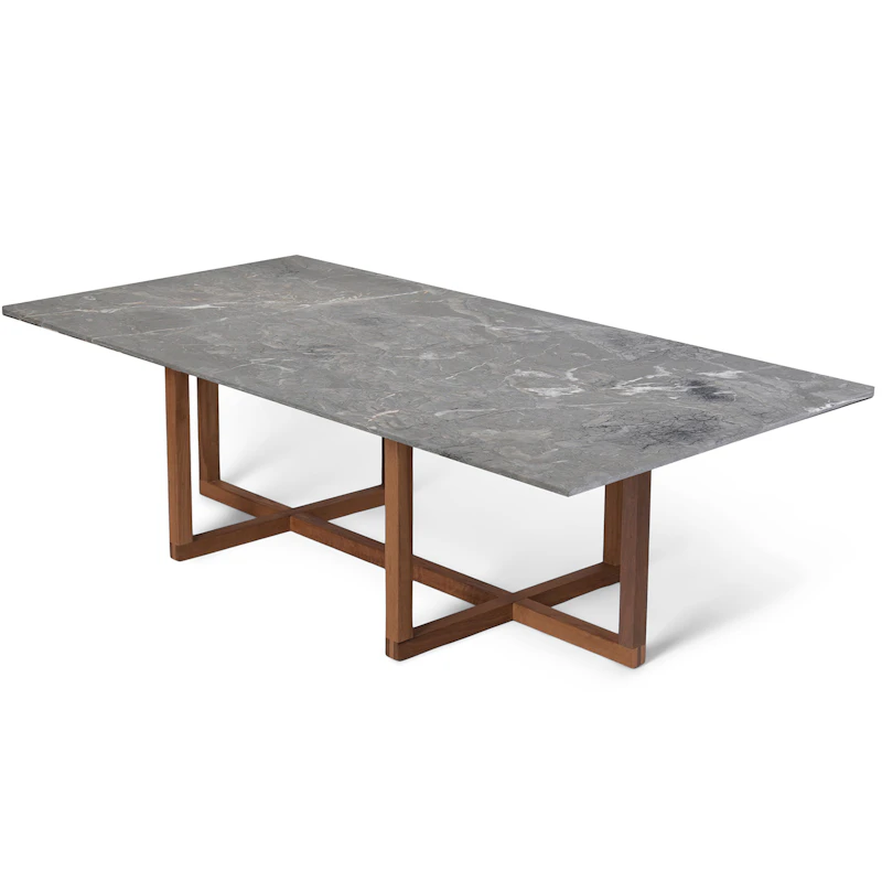 Ninety 120x60 Smoked Oak frame H40, Marble White Salongbord Grå